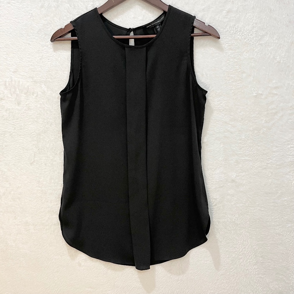 WHBM Front Single Pleat Sleeveless Blouse